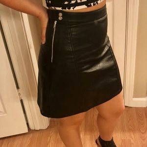 Zara faux leather skirt